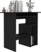 vidaXL - Bureau - 80x45x74 - cm - bewerkt - hout - zwart