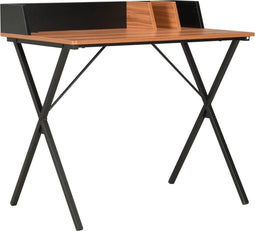 vidaXL - Bureau - 80x50x84 - cm - zwart - en - bruin