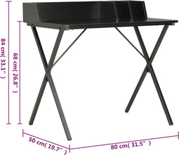 vidaXL - Bureau - 80x50x84 - cm - zwart