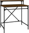 vidaXL - Bureau - 80x50x90 - cm - bewerkt - hout - en - ijzer - bruin - eikenkleur