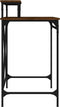 vidaXL - Bureau - 80x50x90 - cm - bewerkt - hout - en - ijzer - bruin - eikenkleur