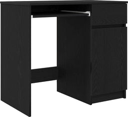 vidaXL - Bureau - 86x49x76 - cm - spaanplaat - zwart - eikenkleurig