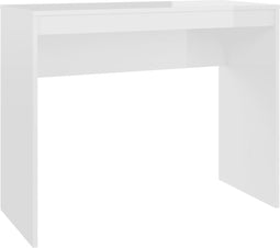 vidaXL - Bureau - 90x40x72 - cm - bewerkt - hout - hoogglans - wit
