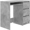 vidaXL - Bureau - 90x45x76 - cm - bewerkt - hout - betongrijs