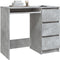 vidaXL - Bureau - 90x45x76 - cm - bewerkt - hout - betongrijs