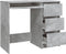 vidaXL - Bureau - 90x45x76 - cm - bewerkt - hout - betongrijs