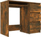 vidaXL - Bureau - 90x45x76 - cm - bewerkt - hout - gerookt - eikenkleurig