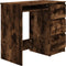 vidaXL - Bureau - 90x45x76 - cm - bewerkt - hout - gerookt - eikenkleurig