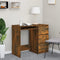 vidaXL - Bureau - 90x45x76 - cm - bewerkt - hout - gerookt - eikenkleurig
