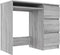 vidaXL - Bureau - 90x45x76 - cm - bewerkt - hout - grijs - sonoma - eikenkleurig