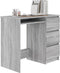 vidaXL - Bureau - 90x45x76 - cm - bewerkt - hout - grijs - sonoma - eikenkleurig