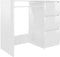 vidaXL - Bureau - 90x45x76 - cm - bewerkt - hout - hoogglans - wit