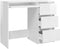 vidaXL - Bureau - 90x45x76 - cm - bewerkt - hout - hoogglans - wit