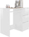 vidaXL - Bureau - 90x45x76 - cm - bewerkt - hout - hoogglans - wit