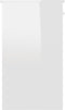 vidaXL - Bureau - 90x45x76 - cm - bewerkt - hout - hoogglans - wit