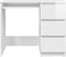 vidaXL - Bureau - 90x45x76 - cm - bewerkt - hout - hoogglans - wit