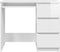 vidaXL - Bureau - 90x45x76 - cm - bewerkt - hout - hoogglans - wit
