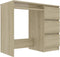 vidaXL - Bureau - 90x45x76 - cm - bewerkt - hout - sonoma - eikenkleurig