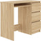 vidaXL - Bureau - 90x45x76 - cm - bewerkt - hout - sonoma - eikenkleurig
