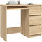 vidaXL - Bureau - 90x45x76 - cm - bewerkt - hout - sonoma - eikenkleurig
