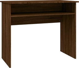 vidaXL - Bureau - 90x50x74 - cm - bewerkt - hout - bruin - eikenkleur