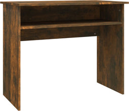 vidaXL - Bureau - 90x50x74 - cm - bewerkt - hout - gerookt - eikenkleurig