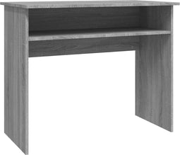 vidaXL - Bureau - 90x50x74 - cm - bewerkt - hout - grijs - sonoma - eikenkleurig