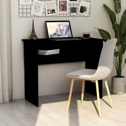 vidaXL - Bureau - 90x50x74 - cm - bewerkt - hout - zwart