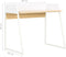 vidaXL - Bureau - 90x60x88 - cm - wit - en - eikenkleurig