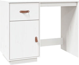 vidaXL - Bureau - 95x50x75 - cm - massief - grenenhout - wit