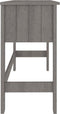 vidaXL - Bureau - HAMAR - 110x40x75 - cm - massief - grenenhout - lichtgrijs
