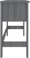 vidaXL - Bureau - HAMAR - 110x40x75 - cm - massief - grenenhout - donkergrijs