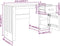 vidaXL - Bureau - HAMAR - 113x50x75 - cm - massief - grenenhout - honingbruin