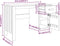 vidaXL - Bureau - HAMAR - 113x50x75 - cm - massief - grenenhout - lichtgrijs