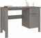 vidaXL - Bureau - HAMAR - 113x50x75 - cm - massief - grenenhout - lichtgrijs