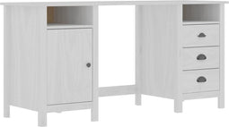 vidaXL - Bureau - Hill - 150x50x74 - cm - massief - grenenhout - wit