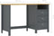 vidaXL - Bureau - Hill - 3 - lades - 120x50x74 - cm - massief - grenenhout - grijs