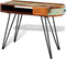vidaXL - Bureau - met - ijzeren - poten - massief - gerecycled - hout