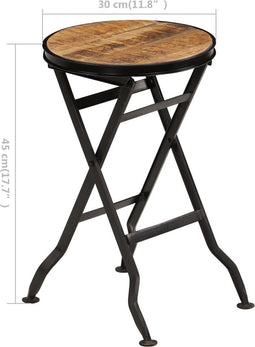 vidaXL - Bureau - met - inklapbaar - krukje - 115x50x76 - cm - massief - mangohout