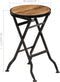 vidaXL - Bureau - met - inklapbaar - krukje - 115x50x76 - cm - massief - mangohout