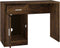 vidaXL - Bureau - met - kast - en - lade - 100x40x73 - cm - bewerkt - hout - gerookt - eiken