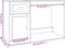 vidaXL - Bureau - met - lade - 115x50x75 - cm - bewerkt - hout - gerookt - eikenkleurig