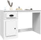 vidaXL - Bureau - met - lade - 115x50x75 - cm - bewerkt - hout - wit