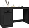 vidaXL - Bureau - met - lade - 115x50x75 - cm - bewerkt - hout - zwart
