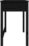 vidaXL - Bureau - met - lades - 100x50x78 - cm - massief - grenenhout - zwart
