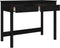 vidaXL - Bureau - met - lades - 100x50x78 - cm - massief - grenenhout - zwart