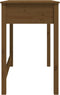 vidaXL - Bureau - met - lades - 100x50x78 - cm - massief - grenenhout - honingbruin