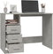 vidaXL - Bureau - met - lades - 102x50x76 - cm - bewerkt - hout - betongrijs