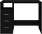 vidaXL - Bureau - met - lades - 102x50x76 - cm - bewerkt - hout - zwart