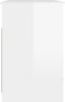 vidaXL - Bureau - met - lades - 102x50x76 - cm - bewerkt - hout - hoogglans - wit